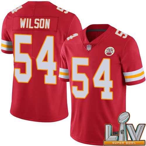 Super Bowl LV 2021 Men Kansas City Chiefs 54 Wilson Damien Red Team Color Vapor Untouchable Limited Player Nike NFL Jersey